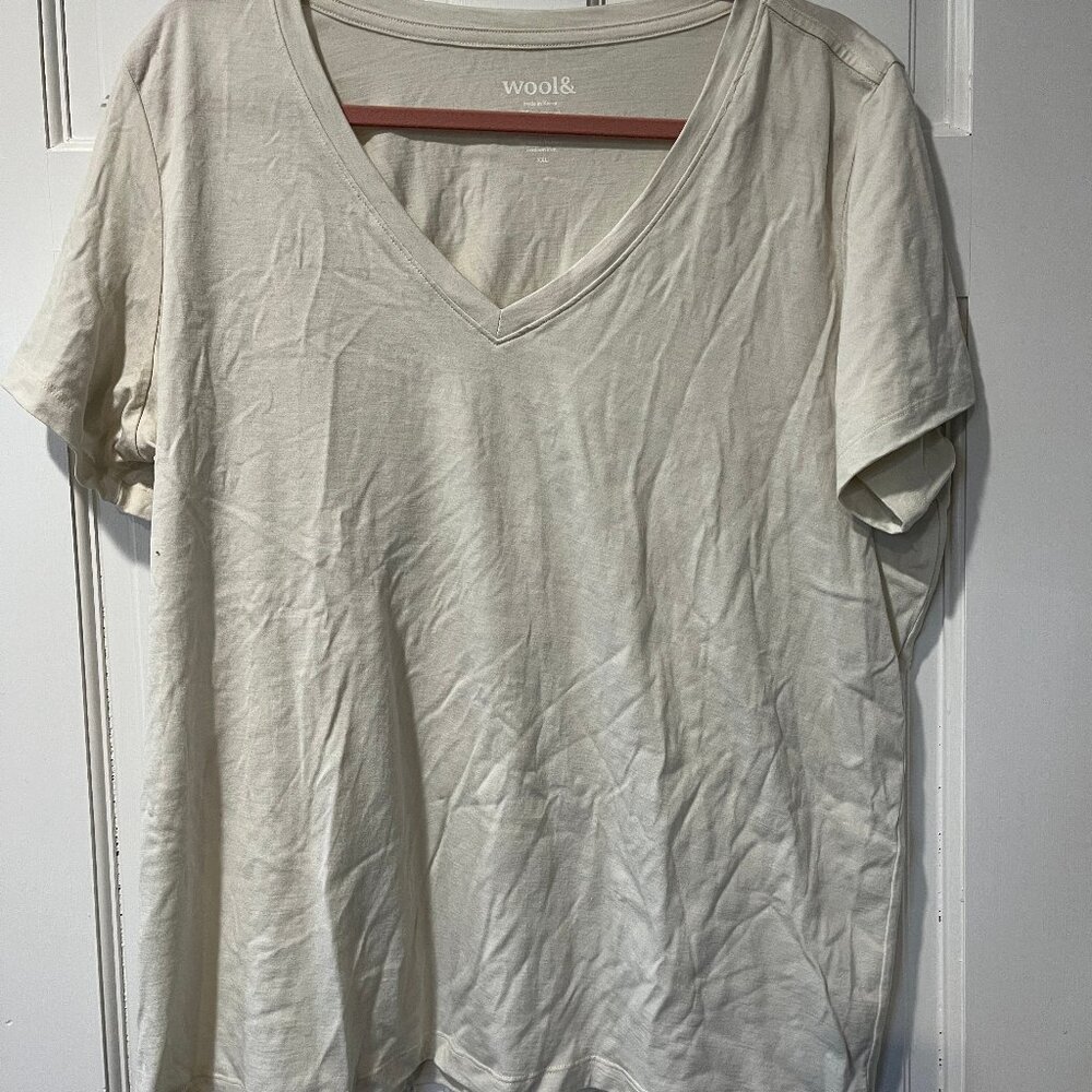 Wooland Wool& Off white Morgan V-neck XXL